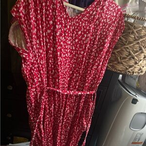 Red Floral maxi Dress